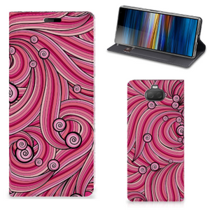 Sony Xperia 10 Bookcase Swirl Pink