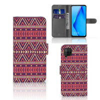 Huawei P40 Lite Telefoon Hoesje Aztec Paars