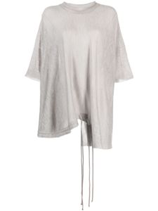 Y's t-shirt asymétrique à manches courtes - Gris