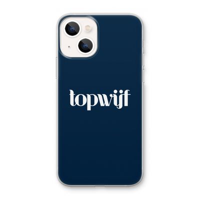 Topwijf Navy: iPhone 13 mini Transparant Hoesje