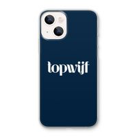 Topwijf Navy: iPhone 13 mini Transparant Hoesje
