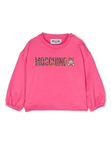 Moschino Kids sweat à logo en caoutchouc - Rose