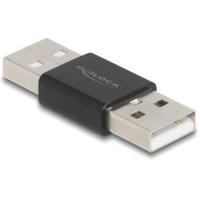 DeLOCK 65108 tussenstuk voor kabels USB Type-A Zwart