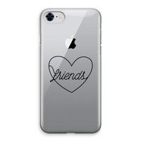 Friends heart black: iPhone 8 Transparant Hoesje