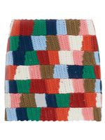 Marni jupe en maille à design colour block - Rouge