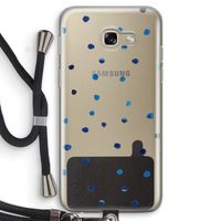 Blauwe stippen: Samsung Galaxy A5 (2017) Transparant Hoesje met koord
