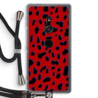Red Leopard: Sony Xperia XZ2 Transparant Hoesje met koord