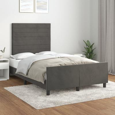Bedframe zonder matras 120x190 cm fluweel donkergrijs