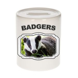 Dieren das spaarpot - badgers/ dassen spaarpotten kinderen 9 cm