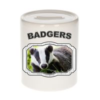 Dieren das spaarpot - badgers/ dassen spaarpotten kinderen 9 cm - thumbnail