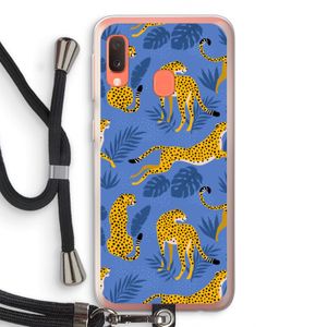Luipaard: Samsung Galaxy A20e Transparant Hoesje met koord