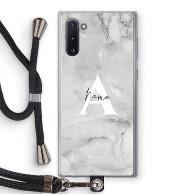 Ivory Marble: Samsung Galaxy Note 10 Transparant Hoesje met koord