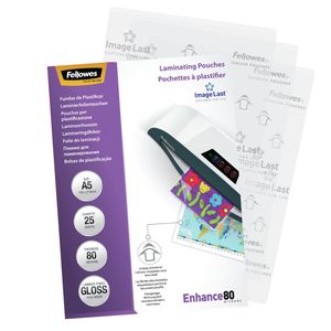 Fellowes lamineerhoes Enhance80 ft 154 x 216 mm,  160 micron (2 x 80 micron), pak van 25 stuks