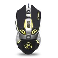 iMICE V5 USB 7 knoppen 4000 DPI Wired optische kleurrijke Backlight Gaming muis voor Computer PC Laptop (zwart)