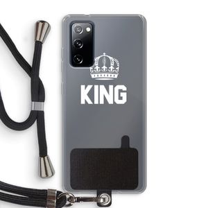 King zwart: Samsung Galaxy S20 FE / S20 FE 5G Transparant Hoesje met koord