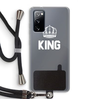 King zwart: Samsung Galaxy S20 FE / S20 FE 5G Transparant Hoesje met koord