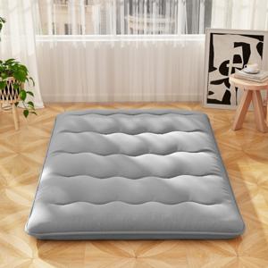 Japans Futonmatras met Wasbare Hoes &Amp Draagtas Tatamimat Grijs 140 x 200 cm