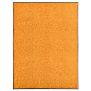VidaXL Deurmat wasbaar 90x120 cm oranje