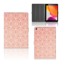 iPad 10.2 2019 | iPad 10.2 2020 | 10.2 2021 Tablet Hoes Pattern Orange - thumbnail