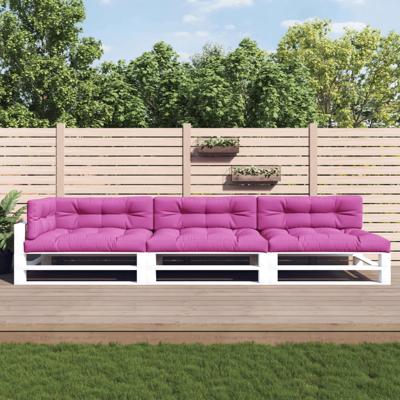 Palletkussens 7 st stof roze