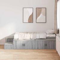 Opbergbedframe Grijs sonoma 234 x 103 x 53.5 cm Bewerkt hout