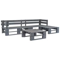 4-delige Loungeset pallet hout grijs