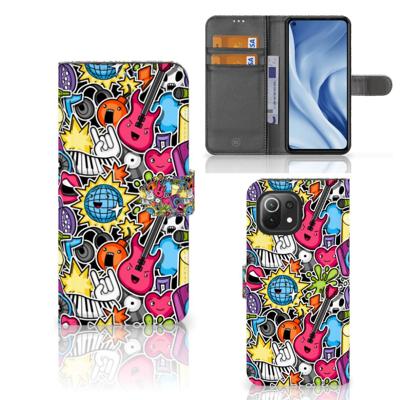 Xiaomi 11 Lite 5G NE | Mi 11 Lite | Wallet Case | met Pasjes | Punk Rock