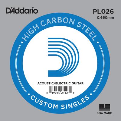 D'Addario PL026 Losse Snaar .026 Elektrisch / Western