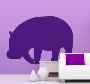 Sticker silhouette nijlpaard