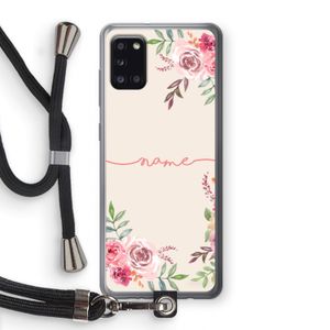 Rozen: Samsung Galaxy A31 Transparant Hoesje met koord