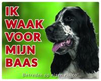 Engelse Cocker Spaniel Waakbord - Ik waak voor mijn