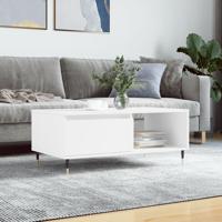 Salontafel 90x50x36,5 cm bewerkt hout wit - thumbnail