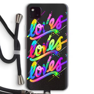 Loves: Pixel 4a 5G Transparant Hoesje met koord