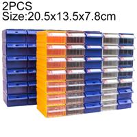 2 stk verdikt gecombineerd Plastic delen kabinet lade Type Component vak gebouw blokgrootte materiële vak Hardware vak willekeurige kleur levering: