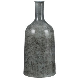Fles bloemenvaas van terracotta in het blauw shadow D26 en H50 cm