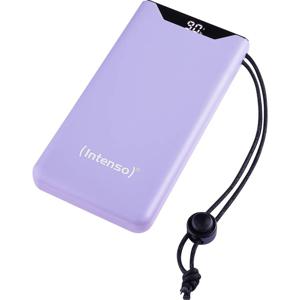 Intenso F10000 Powerbank 10000 mAh Quick Charge, Power Delivery LiPo USB-A, USB-C Paars Statusweergave