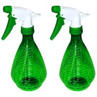 Plantenspuit/waterverstuiver - 2x - groen - 500 ml