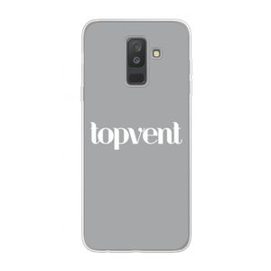 Topvent Grijs Wit: Samsung Galaxy A6 Plus (2018) Transparant Hoesje