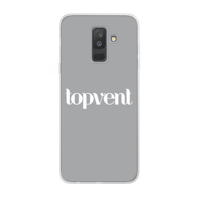 Topvent Grijs Wit: Samsung Galaxy A6 Plus (2018) Transparant Hoesje