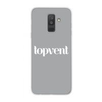 Topvent Grijs Wit: Samsung Galaxy A6 Plus (2018) Transparant Hoesje
