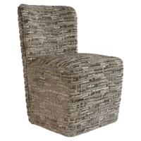Stoel Lorain met wieltjes greige dalia