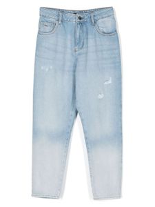 Emporio Armani Kids jean baggy à effet délavé - Bleu