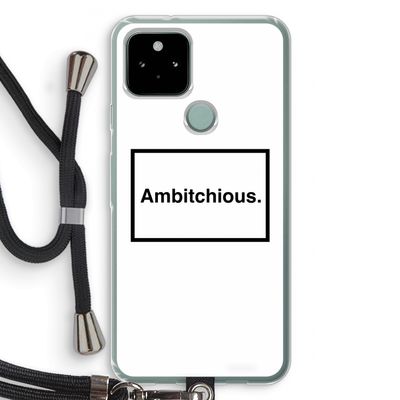 Ambitchious: Pixel 5 Transparant Hoesje met koord