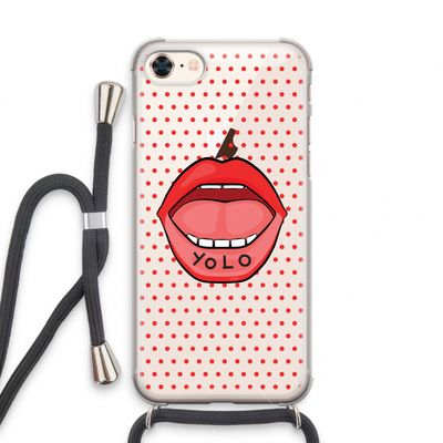 Yolo Denise: iPhone 8 Transparant Hoesje met koord