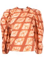 Ulla Johnson blouse Eliza à manches bouffantes - Orange - thumbnail