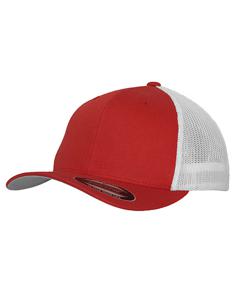 Flexfit FX6511T Flexfit Mesh Trucker 2-Tone Cap - Red/White - L/XL