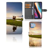 Motorola Moto G 5G Plus | Telefoonhoesje | Met pasjeshouder | Koe