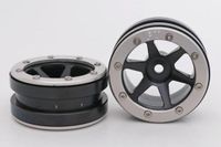 Metsafil Beadlock Wheels PT-Slingshot Zwart / Zilver 1.9 (2st)