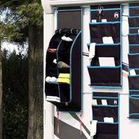 VidaXL Opslagzak met opslag zwart en blauw 140 x 43 cm oxford