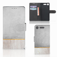 Sony Xperia XZ1 | Book Style Case | Wood Concrete